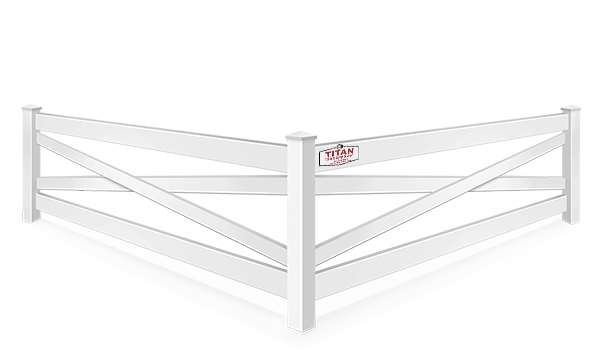 Crossbuck Vinyl Ranch Rail Fence in North DFW Area