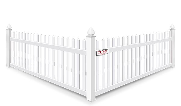 Vinyl Straight Top Picket Fence in North DFW Area