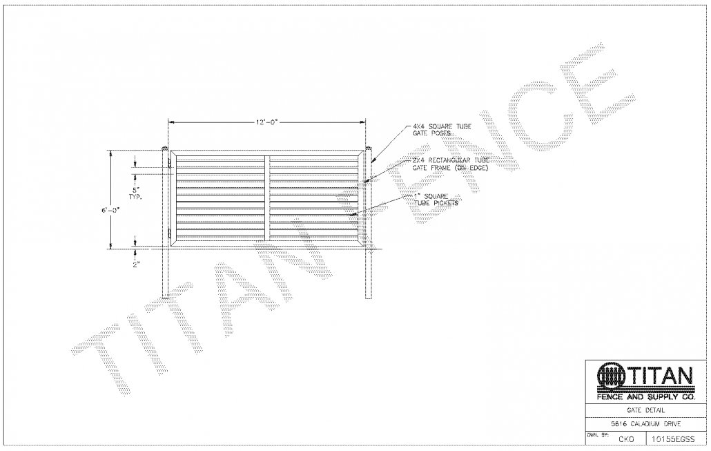 cad entrance gate drawings in North DFW Area