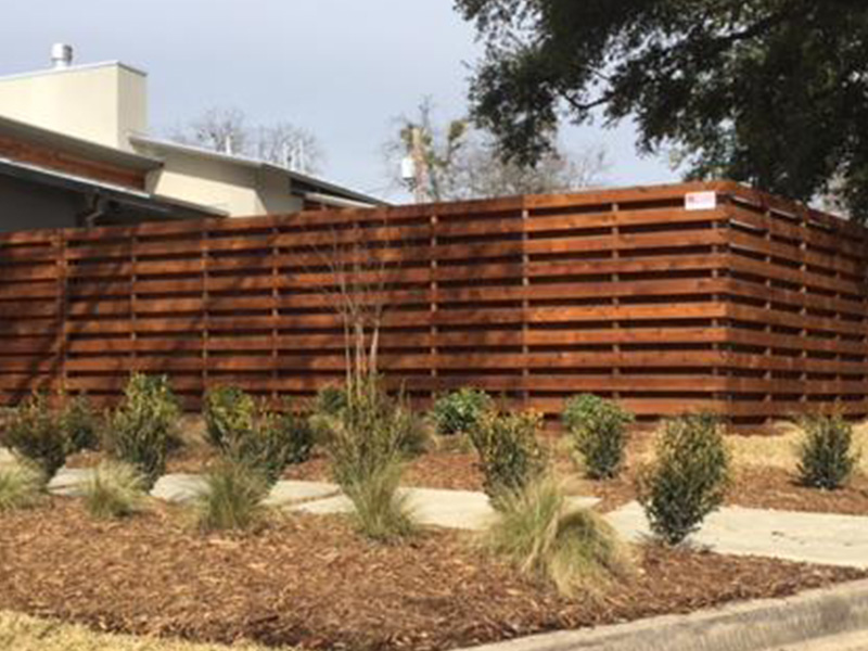 Highland Park TX Shadowbox style wood fence